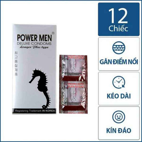 bao cao su chống xuất tinh sớm tốt nhất Power Men Longer Plus Type