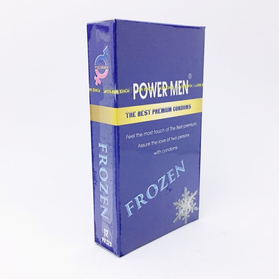 Bao cao su có gân gai hương bạc hà Power Men Frozen