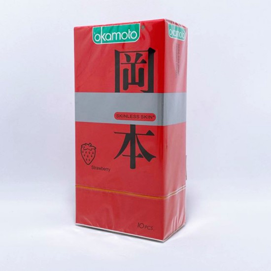 Bao cao su hương thơm Strawberry Okamoto Nhật Bản