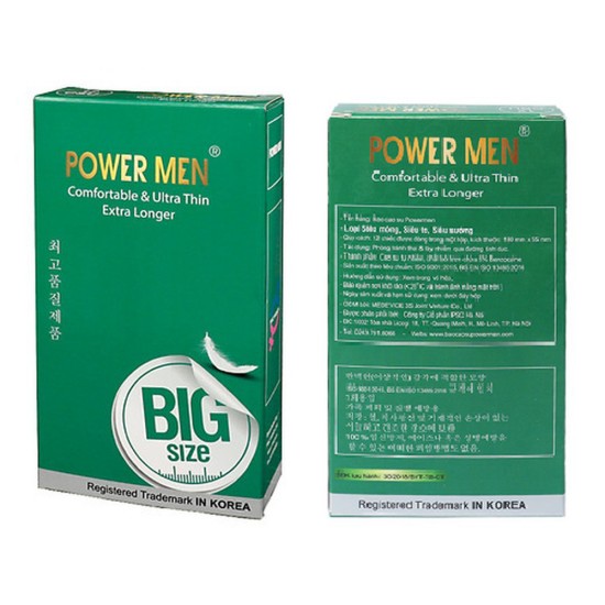 Bcs lâu ra size lớn Power Men Longer Comfortable