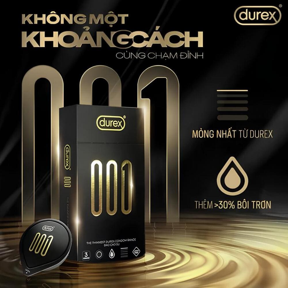 Bcs Durex 0.01 siêu mỏng size to 55mm