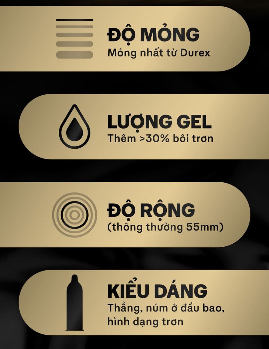Bcs Durex 0.01 siêu mỏng size to 55mm