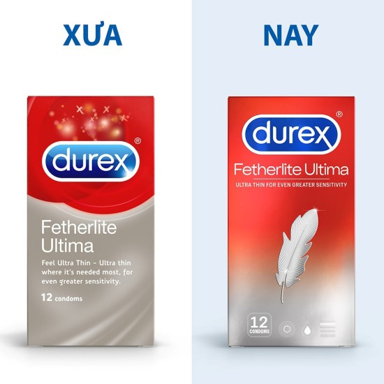 Bao cao su mỏng trơn Durex Fetherlite Ultima