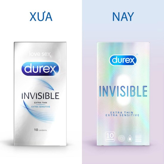 bcs siêu mỏng cảm giác như thật Durex Invisible Extra Thin