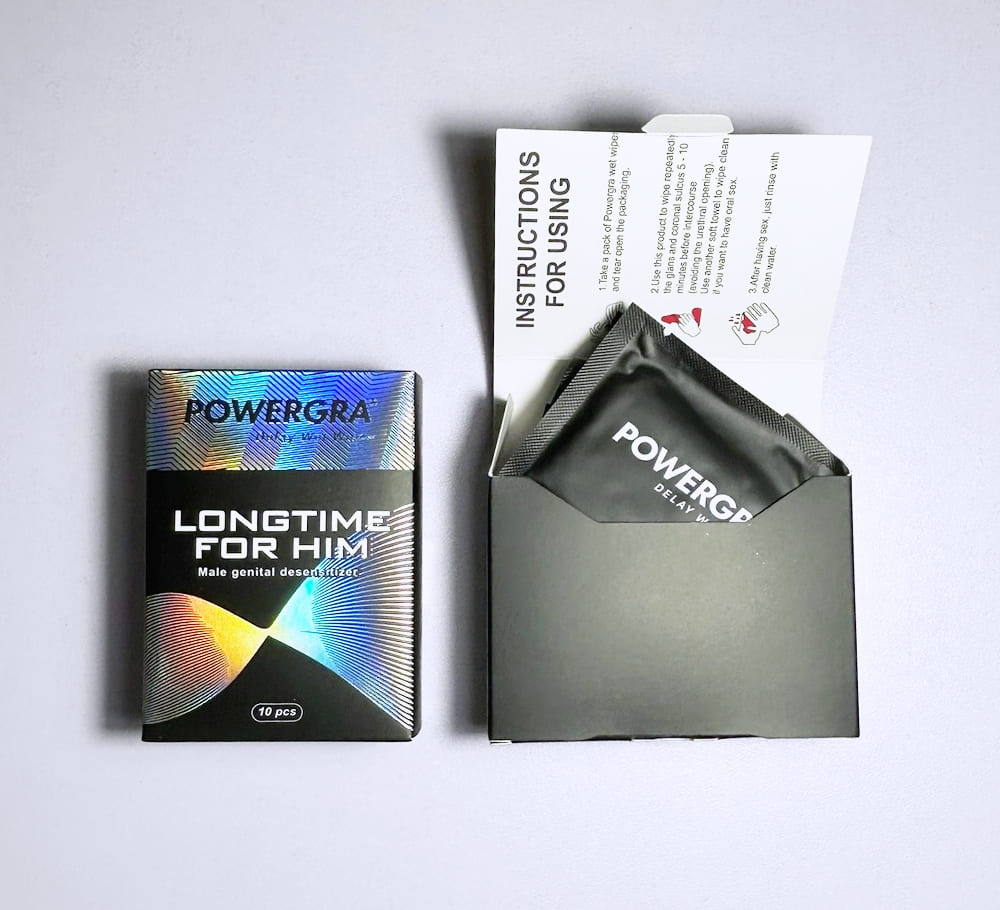Khăn lau kéo dài thời gian quan hệ Powergra Delay Wet Wipes -10c