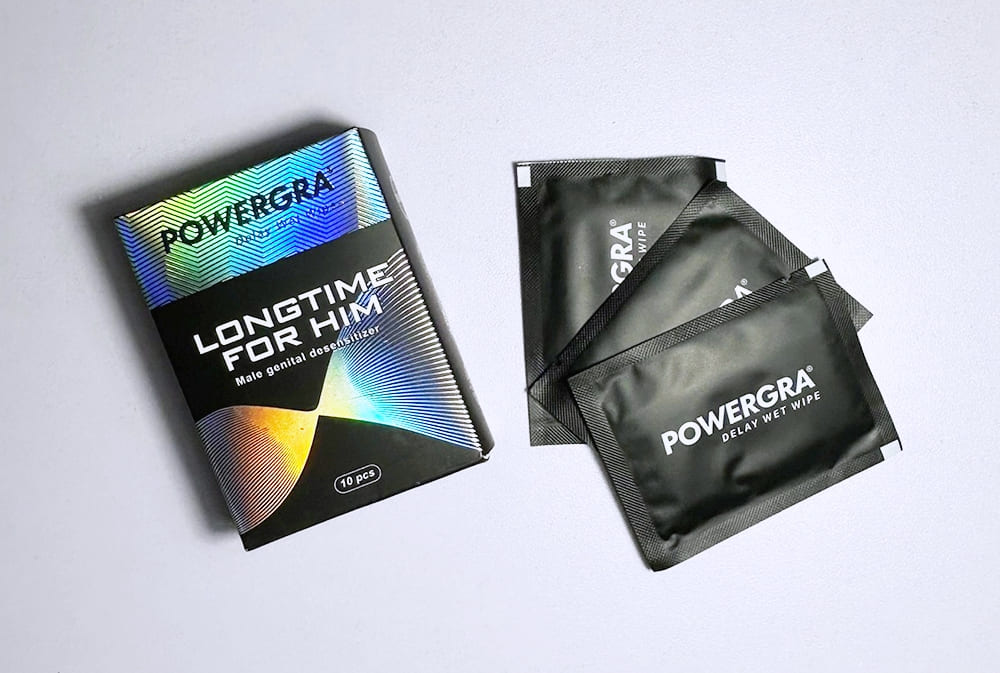 Khăn lau kéo dài thời gian quan hệ Powergra Delay Wet Wipes -10c