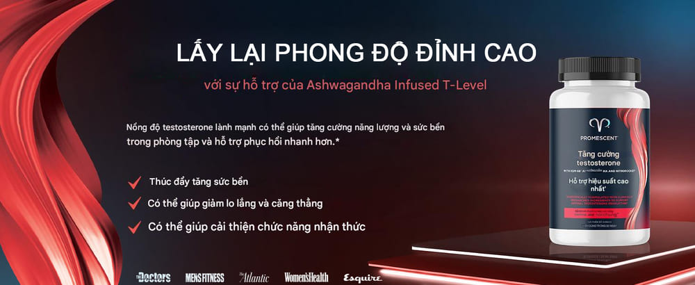 Viên uống hỗ trợ sinh lý nam Promescent Testosterone Booster - 90 viên