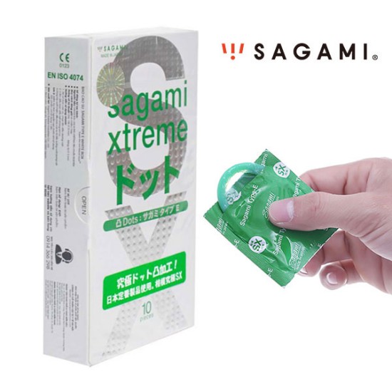 Bao cao su gân gai Sagami Xtreme White Nhật Bản