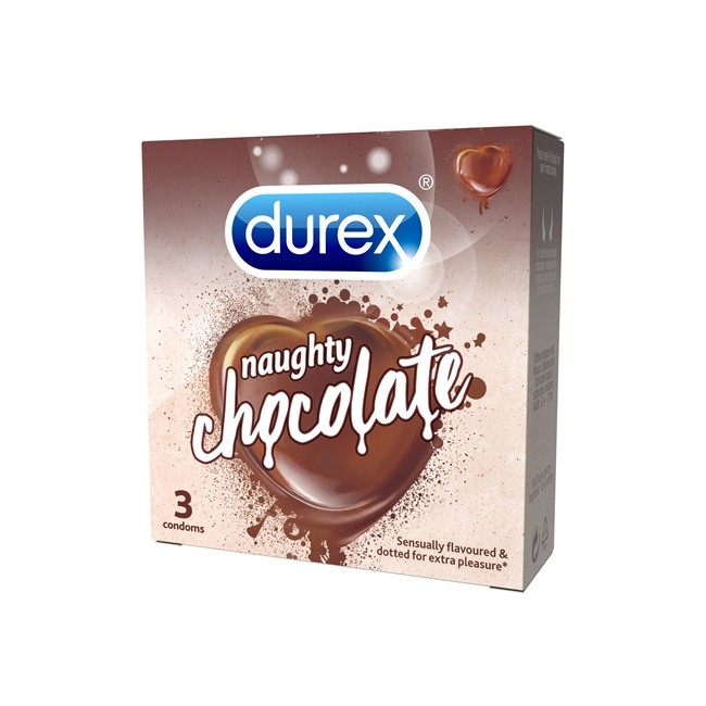 Bao cao su vị socola có gai nhỏ Durex Naughty Chocolate - 3s